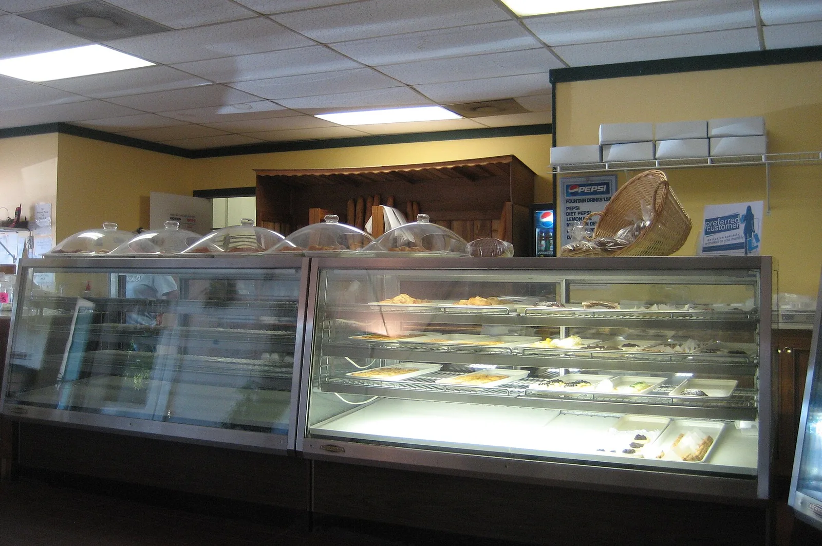 Glass display cases at a Pensacola bakery in 2008, a shop that is not on this list.
