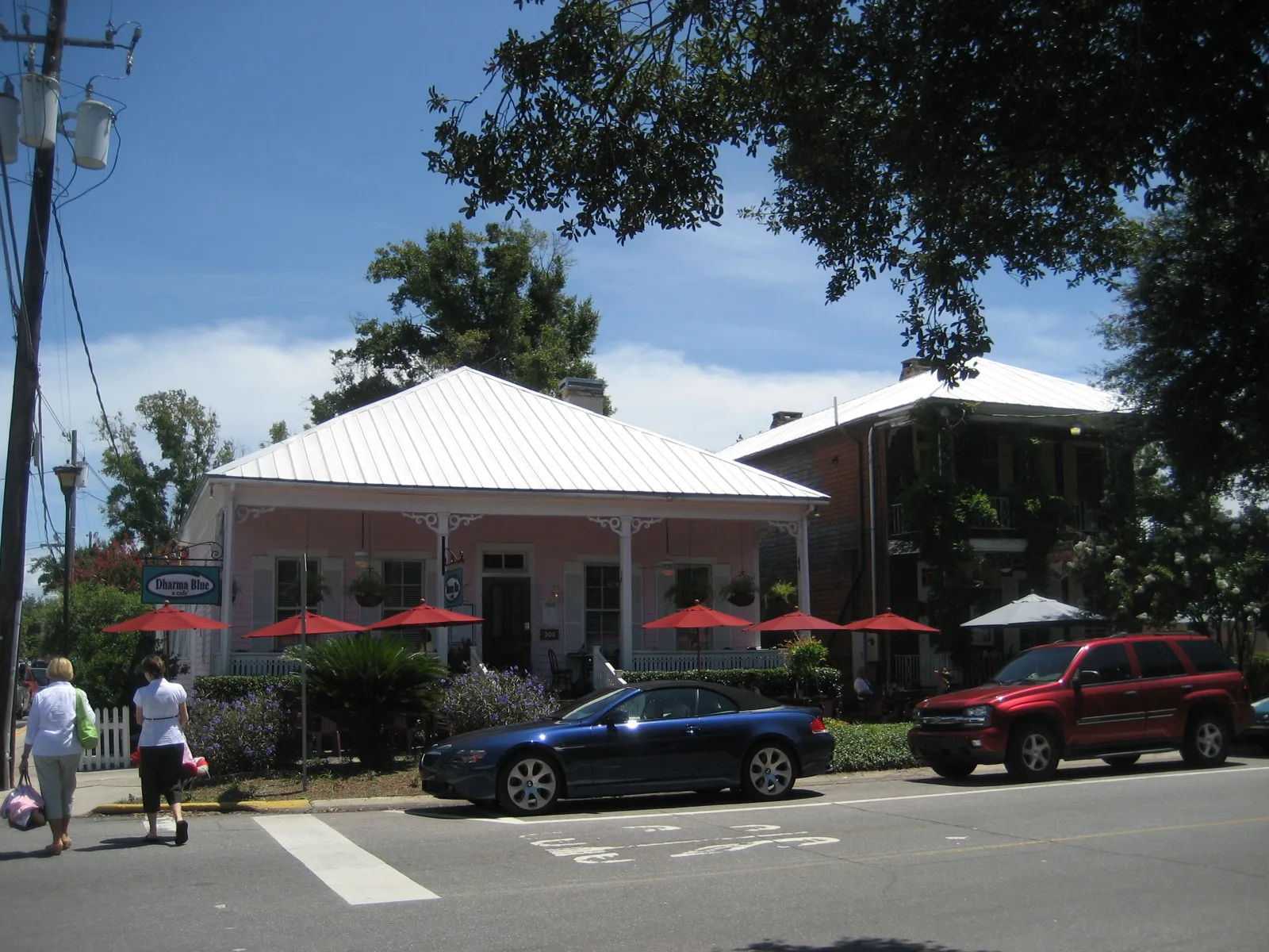 Dharma Blue, one of the restaurants on Seville Square in downtown Pensacola, where the Pensacola Crawfish Festival sets up each spring.