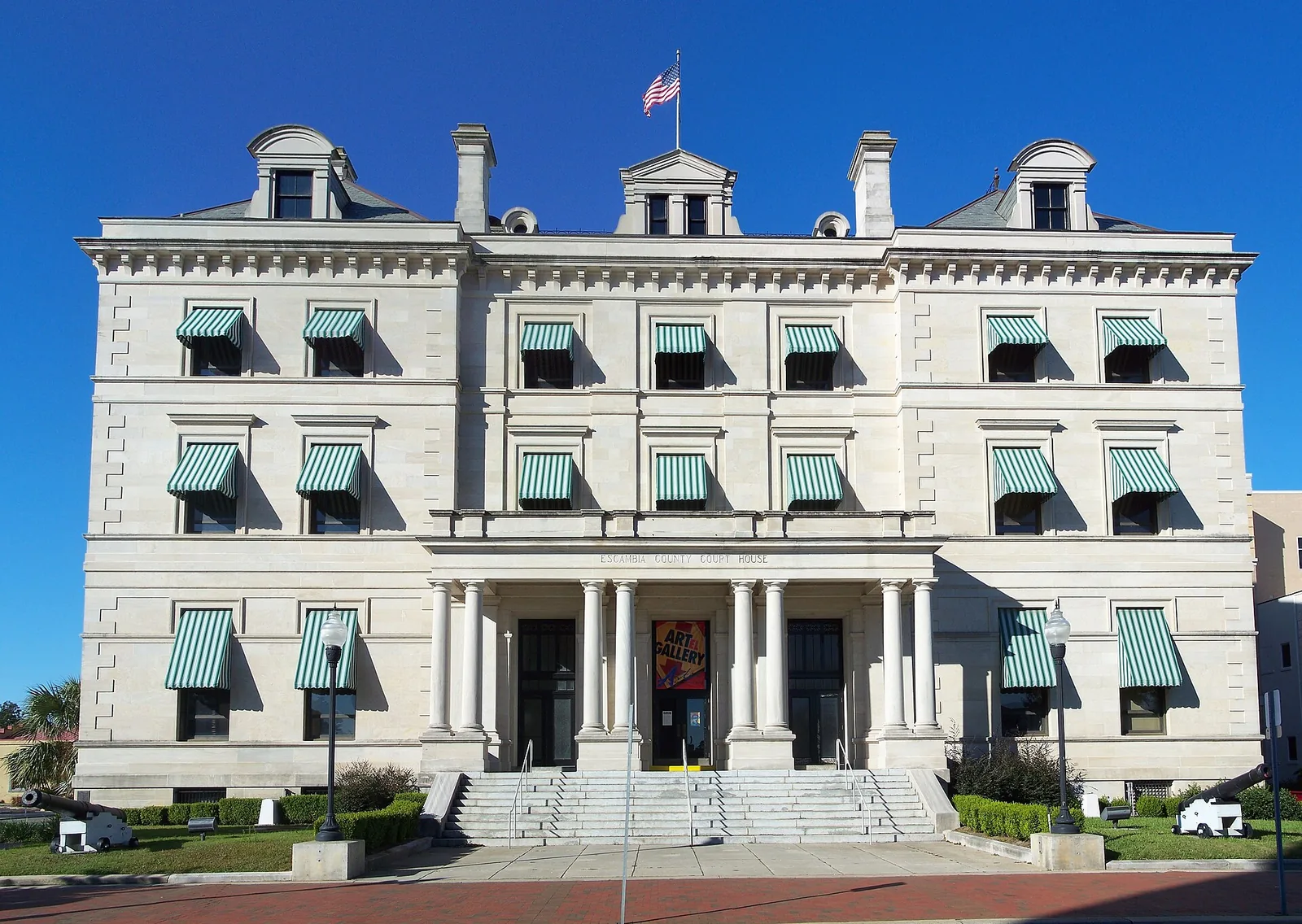 The former U.S. Customs House and Post Office, once the Escambia County Courthouse, in downtown Pensacola.