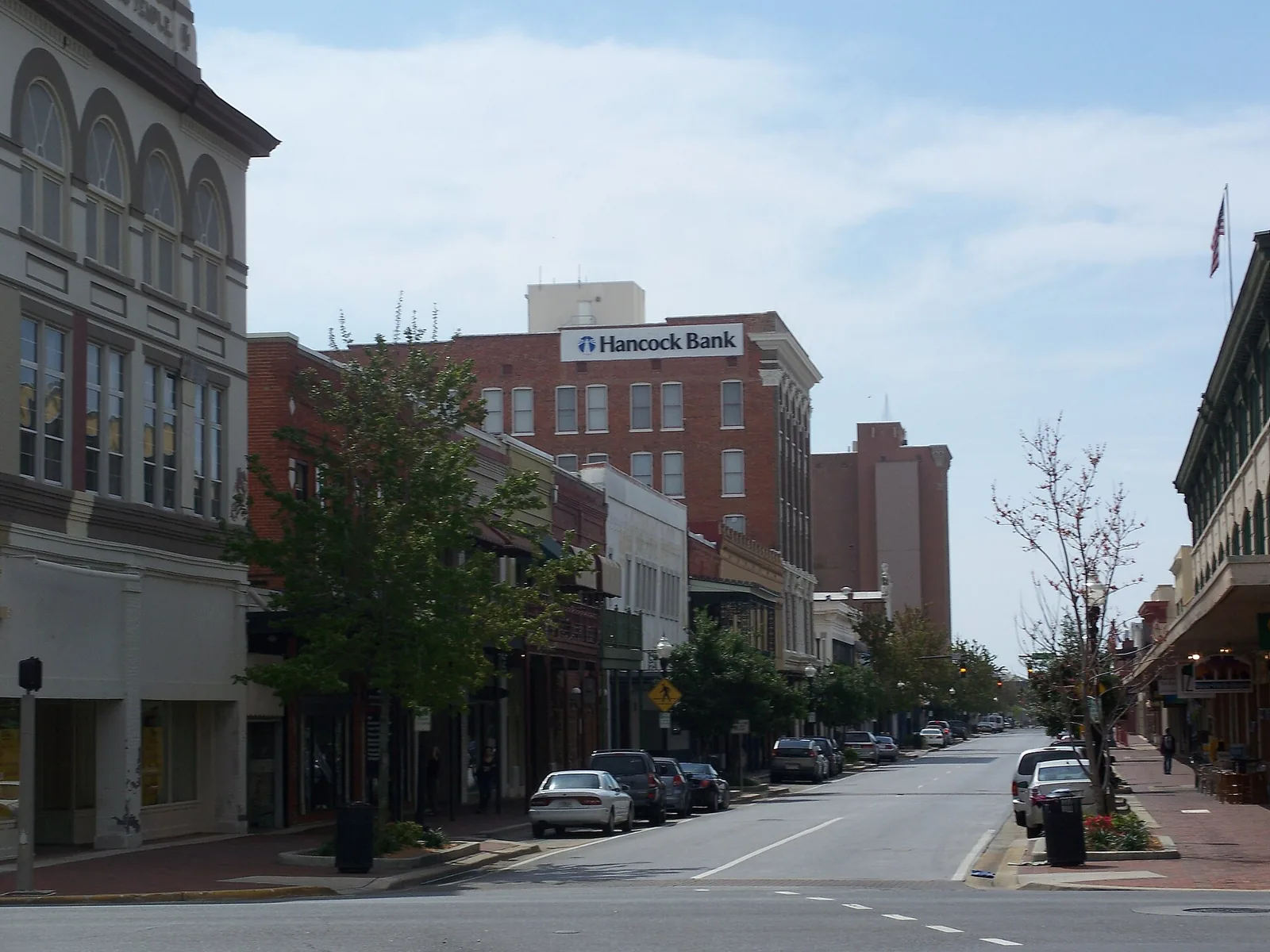 Storefronts along Palafox Street in downtown Pensacola.